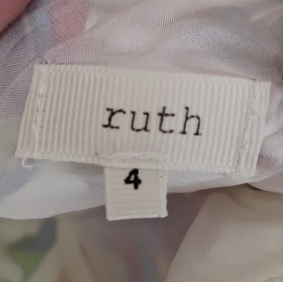 Vintage Y2K 90s Style Silk Floral Halter Midi Dress with Beaded Necklace Size 4 - Picture 3 of 6